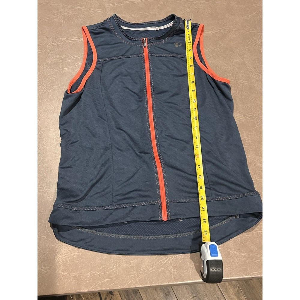 Pearl Izumi Women's Sleeveless Jersey‎ Xl Bluish Gray With Orange Trim